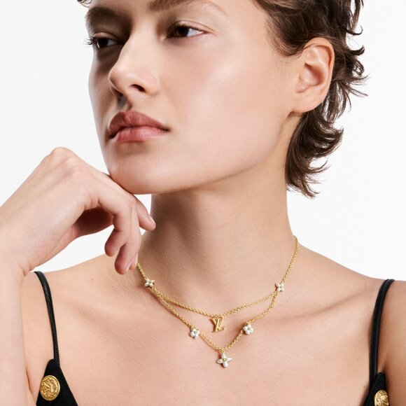 Louis Vuitton LV Floragram Double-row Necklace - Picture 1 of 6